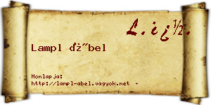 Lampl Ábel névjegykártya